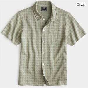 Todd Snyder Double Knit Short Sleeve Polo Studio Green Large